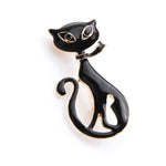Black Spy Cat Brooch