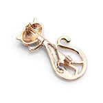 Black Spy Cat Brooch