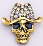 Halloween Bling Bling Skull Brooch
