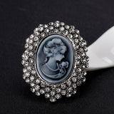 Silver Cameo Brooch