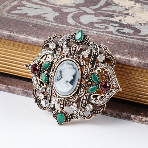 Astral Splendor Cameo Brooch