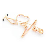 Heart Beat Heart Brooch