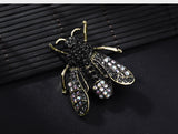 Vintage Black Bee Brooch