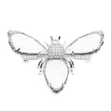 Silver Translucent Bee Brooch