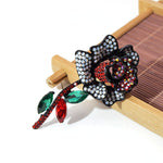 Pixel Rose Flower Brooch