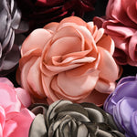 Coral Rose Flower Brooch