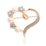 Gold sublimation heart brooch