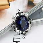 Antique Midnight Blue Brooch