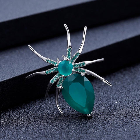 Esmeralda Spider Brooch
