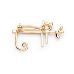 Black Cat Hanging Cat Brooch