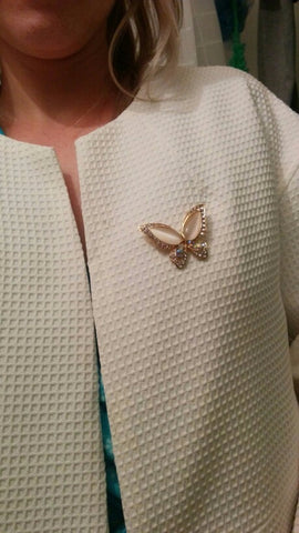 Butterfly Bow Tie Brooch