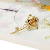 Graphic Rose Flower Brooch