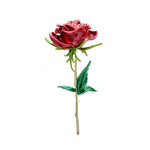 red duchess rose flower brooch