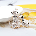 Golden Dalmatian Dog Brooch