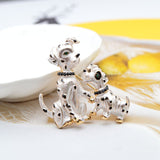 Golden Dalmatian Dog Brooch