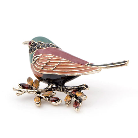 Beautiful Blackbird Bird Brooch