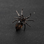 Chocolate Quartz Spider Brooch