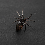 Chocolate Quartz Spider Brooch