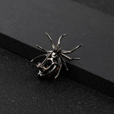 Chocolate Quartz Spider Brooch