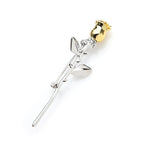 Rose Gold Flower Brooch