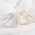 Pearls of Joy Heart Brooch