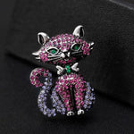 Two-tone Cat Brooch