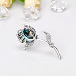 Infinity Rose Flower Brooch