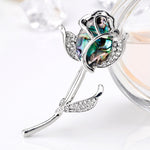 Infinity Rose Flower Brooch