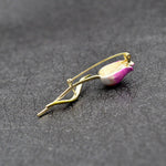 Pale Rose Flower Brooch