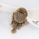 Colorful Autumn Cameo Brooch