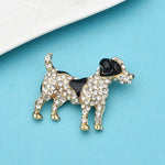 Bicolor Puppy Dog Brooch