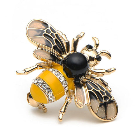 Yellow baby bee brooch