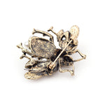 Silver Pearl Bee Brooch
