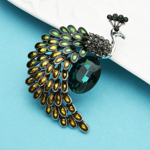 Royal Peacock Bird Brooch