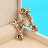Lilac Poodle Dog Brooch