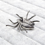 Electric Blue Spider Brooch