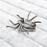 Electric Blue Spider Brooch