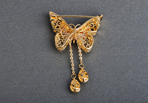 Golden Butterfly Brooch