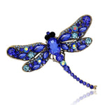 Electric blue dragonfly brooch