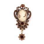 Antique Star Cameo Brooch