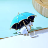 Umbrella Cat Brooch