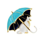 umbrella cat brooch