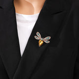 Crystal and pearl brooch outfit