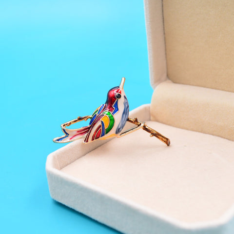 Colorful Surprise Bird Brooch