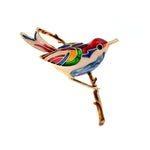 colorful surprise bird brooch