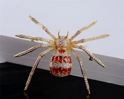 Shiny Spider Brooch