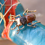 Hazelnut Beetle Brooch