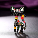 Black Cat Enamel Brooch