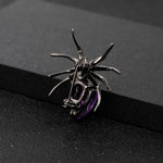 Eternal Amethyst Spider Brooch
