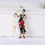 Emancipated Mistress Dog Brooch